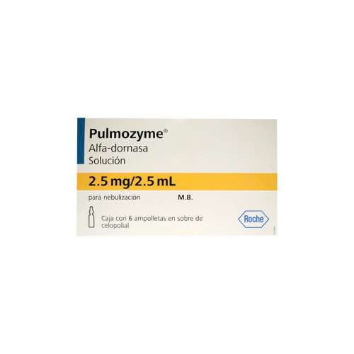 PULMOZYME 2.5MG/2.5ML AMP CAJ C/6 (ALFA DORNASA)