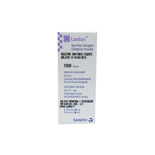 LANTUS 100 U/ML CON 1 FRASCO ÁMPULA CON 10 ML (INSULINA GLARGINA)
