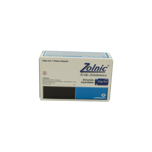ZOLNIC SOLUCIÓN INYECTABLE 4 MG/5 ML, 1 FRASCO ÁMPULA 5 ML (ÁCIDO ZOLEDRÓNICO)
